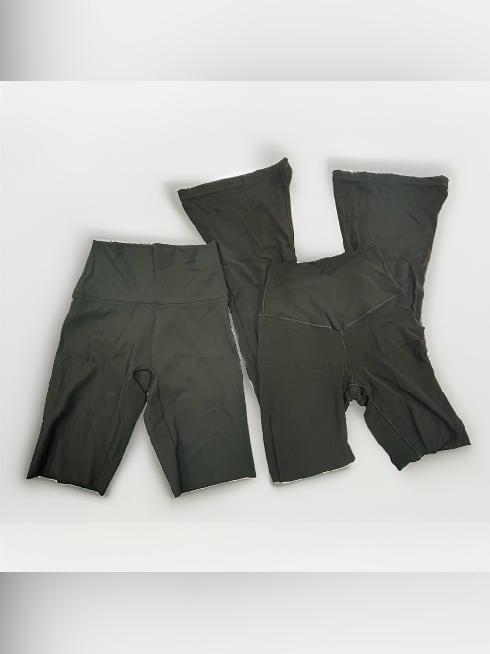 Lot Of 2 Offline by Aerie Flare Leggings Shorts S Black High Rise Yoga Pants